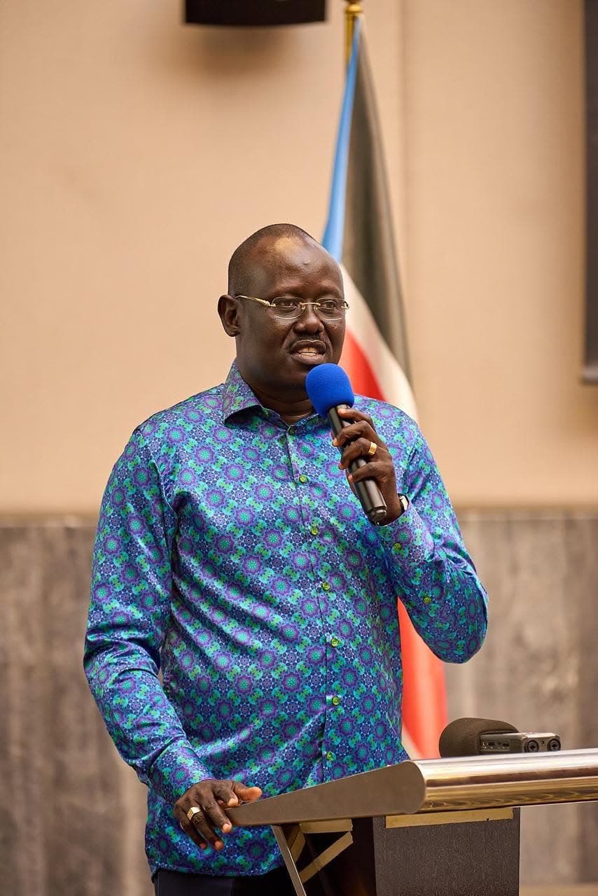Hon. Paul Dhel Gum speaking at an event